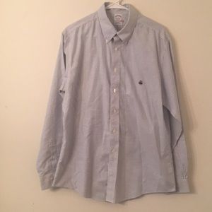 Men’s Brooks Brothers dress shirt siz L blue white